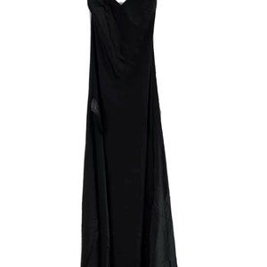 Long Satin Spaghetti Strap Maxi
